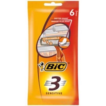 BIC 3 SENSITIVE PORTOCALIU 6 BUC