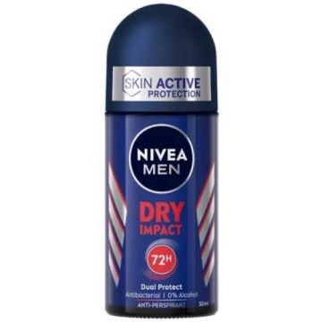NIVEA DEODORANT ROLL-ON DRY IMPACT ALBASTRU BARBATI