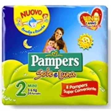 PAMPERS SOLE LUNA 2 MINI 3-6 KG