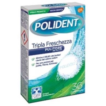 POLIDENT 36 TABLETE CURATARE PROTEZE INTENSE FRESH