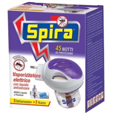SPIRA INSECTICID APARAT PRIZA BI-USO + REZERVA 45 NOTTI
