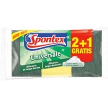 SPONTEX BURETE + FIBRA UNIVERSALA 2+1 BUC