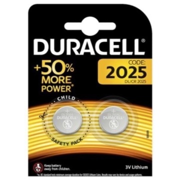 BATERII DURACELL LITIU CR2025 2 BUC