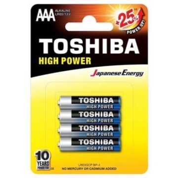 BATERII TOSHIBA AAA ALCALINE 4 BUC