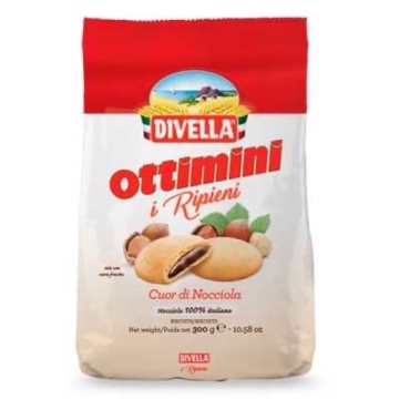BISCUITI DIVELLA OTTIMINI UMPLUTI CU ALUNE 300 GR