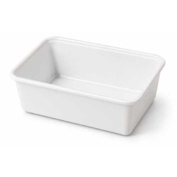 CASEROLĂ DIN PLASTIC 2 PORȚII P-9 ALBĂ X100