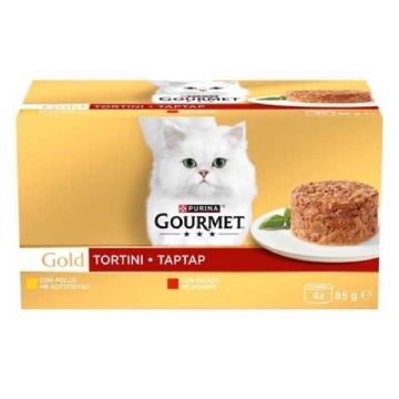 GOURMET GOLD TORTINI CU VITĂ ȘI PUI X4 85 G