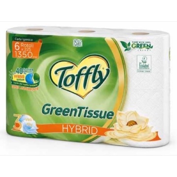 HARTIE IGIENICA TOFFLY ECO GREEN TISSUE 6 ROLE 3 STRATURI
