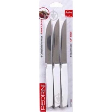 PEDRINI CUȚITE PENTRU FRIPTURĂ ALBE X6