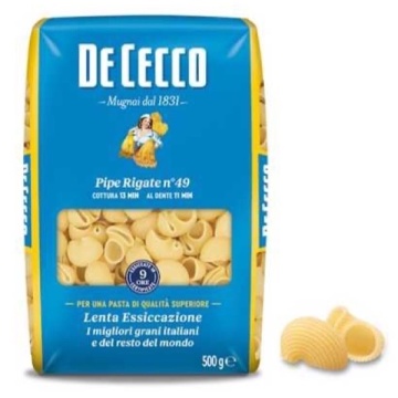 DE CECCO PIPE RIGATE NR.49 500 G