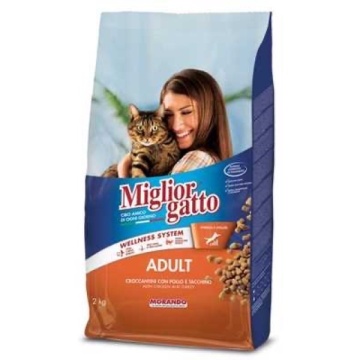 MIGLIOR HRANA PISICA CROCANTE PUI CURCAN 2 KG