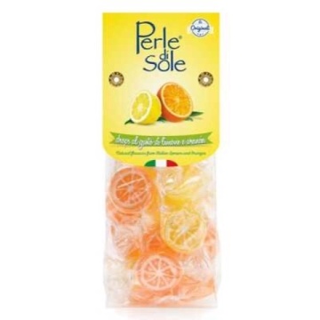 PERLE DI SOLE BOMBOANE DROPS CU LĂMÂIE ȘI PORTOCALE 100 G
