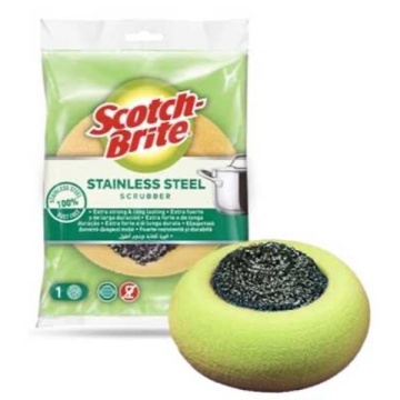 SCOTCH BRITE INOX + BURETE ROTUND CU PROTECTIE PENTRU DEGETE