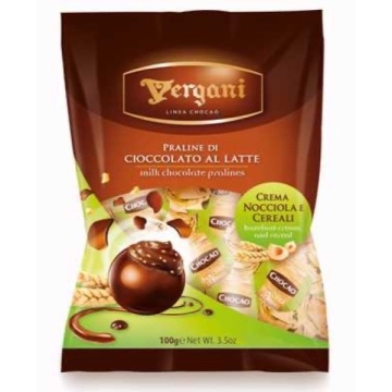 VERGANI PRALINE SFERE NOCCIOLA CEREALE 100 GR