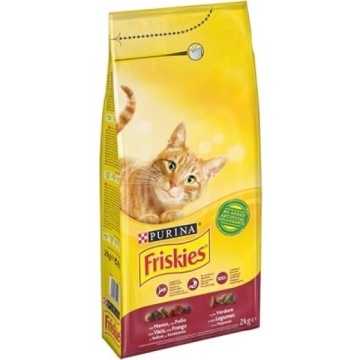 FRISKIES CROCHETE PISICA VITA PUI SI LEGUME 2 KG