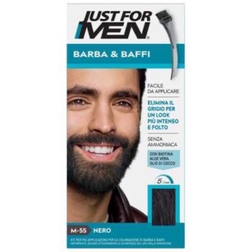 JUST FOR MEN VOPSEA PENTRU BARBĂ ȘI MUSTAȚĂ NR.55 NEGRU