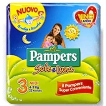 PAMPERS SOLE LUNA 3 MIDI 4-9 KG