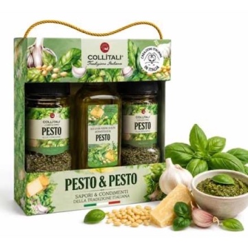 COLLITALI SET CADOU PESTO & ULEI CU PESTO 96 G + 100 ML