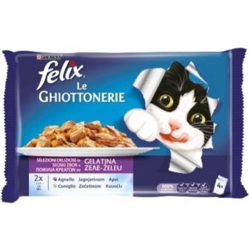 FELIX HRANA PISICA 4 PLICURI MIEL SI IEPURE 85 GR