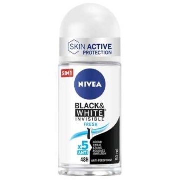NIVEA DEODORANT ROLL-ON BLACK & WHITE INVISIBLE FRESH FEMEI