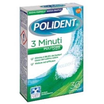 POLIDENT 36 TABLETE CURATARE PROTEZE 3 MINUTE