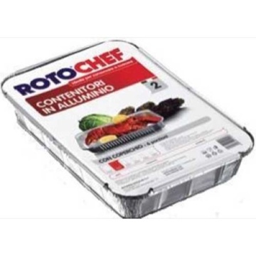 TAVA ALUMINIU + CAPAC 6 PORTII 2 BUC ROTOFRES