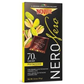 CIOCOLATA NOVI TABLETA NEAGRA FISTIC 75 GR