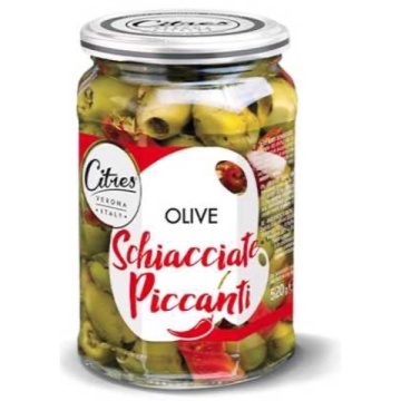 CITRES MASLINE VERZI ZDROBITE PICANTE IN ULEI 520 GR