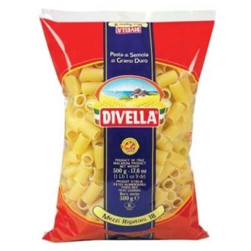 DIVELLA NR 18 MEZZI RIGATONI 500 GR
