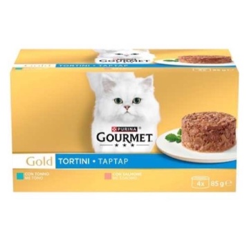 GOURMET GOLD TORTINI CU TON ȘI SOMON X4 85 G