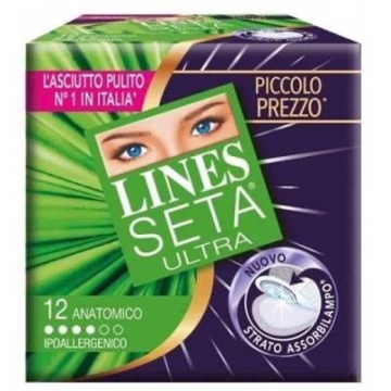 LINES SETA ULTRA ABSORBANTE ANATOMICE