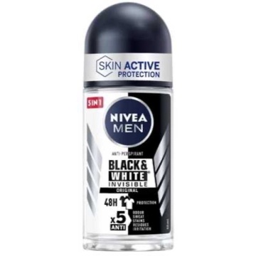 NIVEA DEODORANT ROLL-ON BLACK & WHITE INVISIBLE BARBATI
