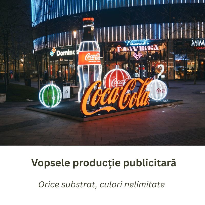 Litere volumetrice și display-uri publicitare vopsite în culori RAL vibrante cu sistemul industrial Lechsys.