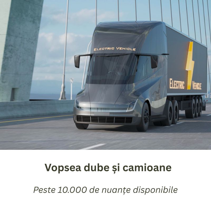 Vopsea auto profesională pentru dube și camioane dupa cod de culoare