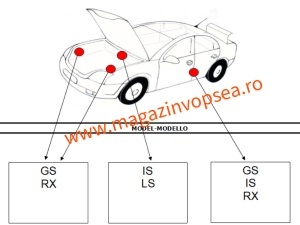 SPRAY VOPSEA AUTO LEXUS PREPARATĂ DUPĂ CODUL MAȘINII 400ML - Img 2