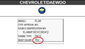 VOPSEA AUTO DAEWOO PREPARATĂ DUPĂ CODUL MAȘINII 100 ML - Img 3