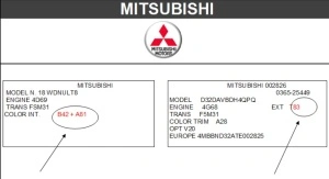 VOPSEA AUTO MITSUBISHI PREPARATĂ DUPĂ CODUL MAȘINII 100 ML - Img 4