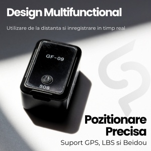 GPS Tracker Pentru Localizare Autoturism, Persoane Si Animale, Nano Sim Card 2G GSM, Inregistrare Vocala, Negru - Img 5