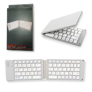 Tastatura Pliabila Universala, conectare prin Bluetooth, fara fir, compatibila Windows / Android / IOS /Sisteme PC / Laptop / Tableta, Argintiu