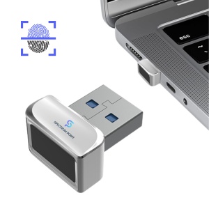 Cititor de amprente USB model U6, recunoastere instanta, citire 360°, pana la 10 amprente, securitate biometrica avansata, conectivitate USB, compatibil cu Windows si Android, design compact, carcasa metalica, instalare plug & play, gri