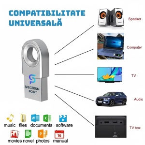 Stick Memorie USB 4 GB, USB 2.0, Design Compact cu Carcasa Metalica, Impermeabil si Rezistent, Compatibil cu PC, Laptop, Consola, Argintiu Metalizat - Img 4