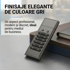 Stick USB cu Tastatura, 64 GB, USB 3.0, Criptare Hardware, Protectie Date cu Parola PIN, Stocare Securizata, Carcasa Metalica din Aliaj de Zinc, Rezistent, Gri - Img 6