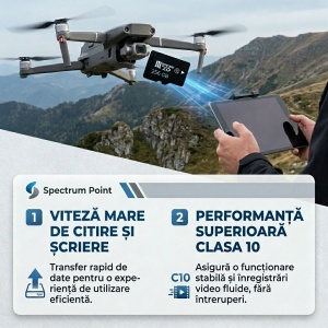 Card De Memorie TF (MicroSD), Capacitate 256 GB, Clasa 10, Transfer de mare viteza, Pentru Telefon, Laptop, Tableta, Camera Foto, Camera Video, Camera Auto, Camera De Supraveghere, Consola PSP, Negru - Img 2