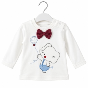 Costum bebe elegant din bumbac 3 piese cu sacou bleu in carouri, papion si pantaloni - Img 3