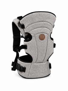 Marsupiu ergonomic bebe gri maro 4-12 Kg, reglabil, port bebe confortabil - Img 2