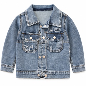 Set baieti 3 piese cu geaca denim, pantaloni jeans si bluza cu maneca lunga - Img 6
