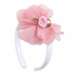 Set cadou mama si bebe cu papuci, botosei si accesorii florale roz, marimea 36 si 3-6 luni - Img 4