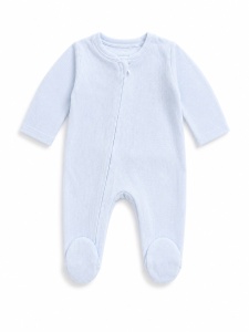 Set nou-nascut 10 piese cu salopeta bleu si iepurasi, 100% bumbac pentru bebelusi - Img 6
