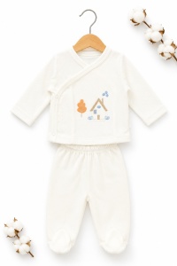 Set nou-nascut 10 piese Sweet Home, 100% bumbac, hainute bebe pentru maternitate - Img 4
