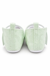 Balerini bebe vernil eleganti cu floricele decorative, comozi si delicati pentru fetite - Img 4